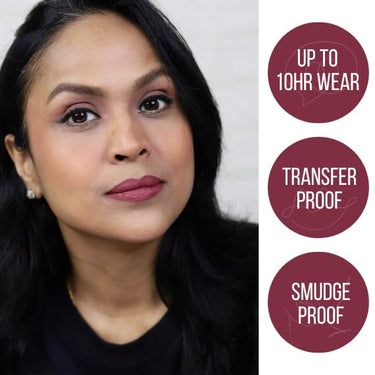 MyHues Comfort Matte Liquid Lipstick Muted Berry Pink (Gulkand) 5ml, Non-Drying Matte Finish | Transferproof Lipstick